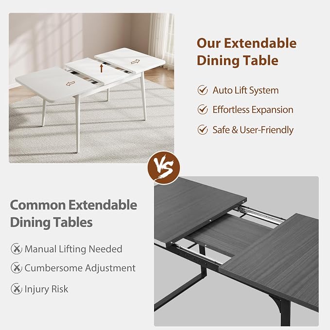 Muwuele Solid Wood Extendable Dining Table - Image 4
