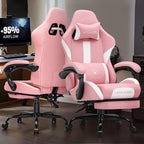 GTPLAYER Gaming Chair with Pocket Spring Cushion, Leather Office Chair with - Image 2