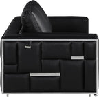 Blackjack Furniture Catania Modern Top Grain Italian Leather Sofa Set - Image 3