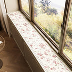 Floral Print Window Sill Cushion – Ultra-Narrow Waterproof Pad by BANEBOR
