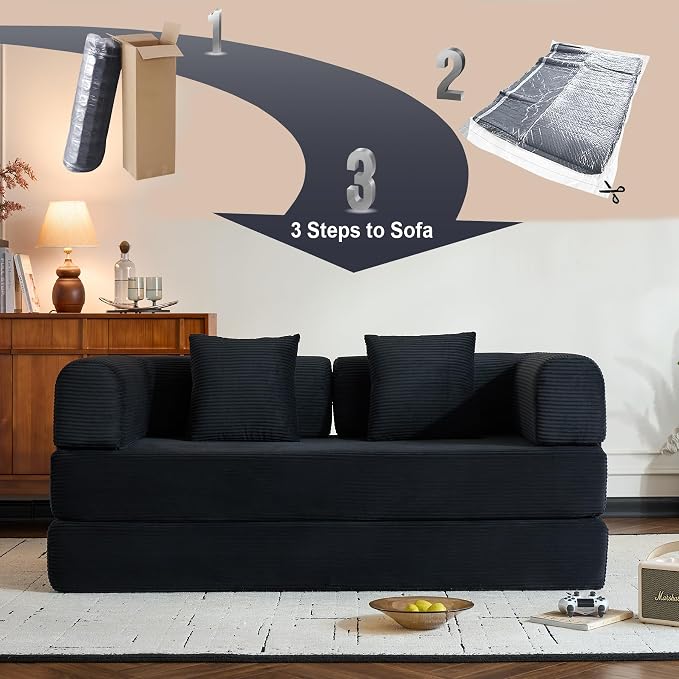 ZEIINPA Convertible Sleeper Sofa Bed - Image 6