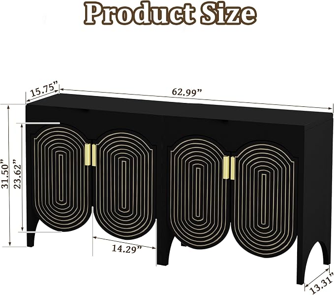 FurSch Fluted Sideboard Cabinet - Image 2