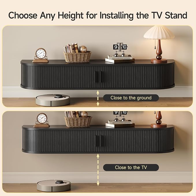 55" Floating TV Stand with Power Outlet - Image 7