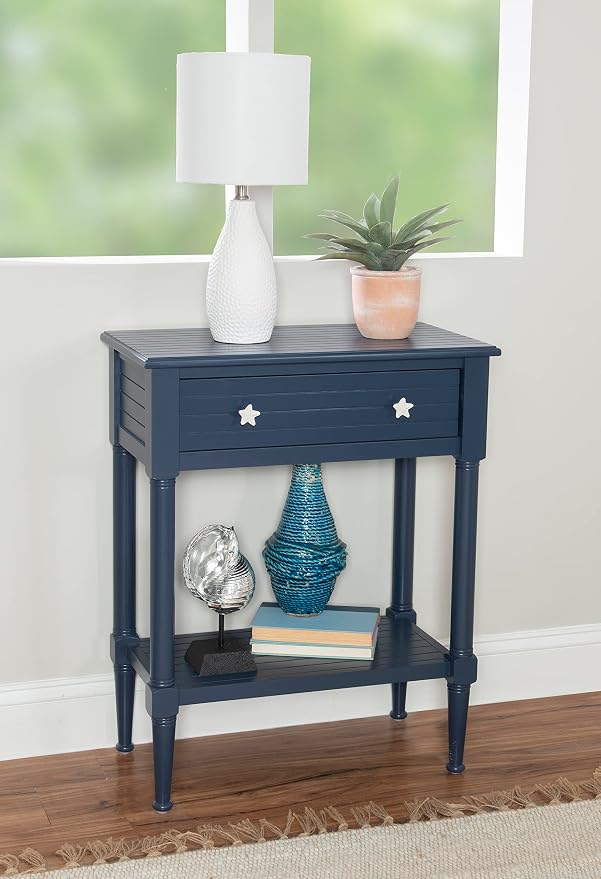 Linon Raleigh Navy Accent Table - Image 2