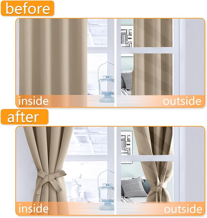 Blackout Curtains for Bedroom and Living Room, 42 x 72 Inch | Light Blocking - Image 4