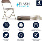 Flash Furniture Hercules Series Plastic Folding Chair - Image 3