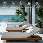 Outdoor Chaise Lounge Cushions for Patio, Waterproof Replacement Seat Cushions - Image 2