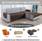 Genina Sofa Armrest Cover, Anti-Slip Armchair Slipcovers - Image 3