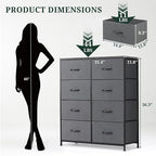 8-Drawer Dresser for Bedroom, Anti-Tip Tall Storage Organizer Chest of Drawers - Image 3