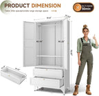 Letaya Metal Armoire Wardrobe Closet - Image 3