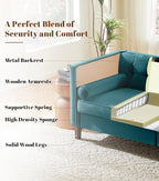 Dreamsir 78'' W Velvet Sofa, Mid-Century Love Seats Sofa Furniture - Image 4
