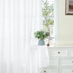 YoungsTex White Linen Curtains 68 Inch Length - Image 8
