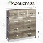 WLIVE 9-Drawer Dresser, Fabric Storage Tower - Image 3