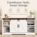 4 EVER WINNER Farmhouse Coffee Bar Cabinet, Kitchen Storage Cabinet, Coffee - Image 3