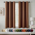 MIULEE Blackout Curtains for Bedroom 2 Panels 40 x 45 Inch Long Mocha Brown | by MIULEE
