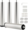 Adjustable Furniture Legs 8 Inch Silver Bed Support Legs Cylinder M8 Screw in by Unknown