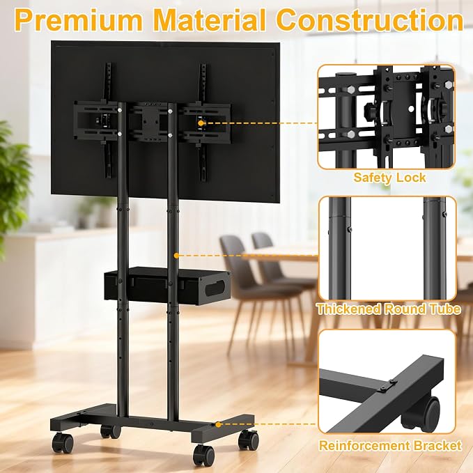 Hayexiha Rolling TV Stand with Drawer - Image 5