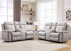ANJ Oversized Power Reclining Loveseat Sofa Set of 2 by ANJ
