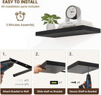 Acovy 24 Inch Floating Shelves, Wooden Shelves - Image 6