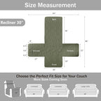 Large Green Recliner Chair Covers, Quilted Décor Water-Repellent Lazy Boy Chair - Image 7