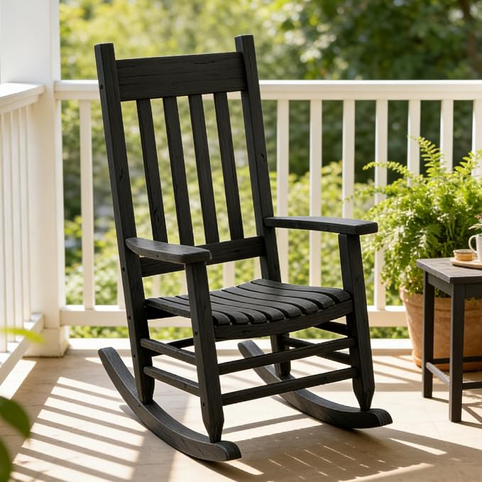 Oversized Outdoor Wooden Rocking Chair - Image 7