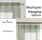 Furman Sheer Sage Green Curtains 90 inches Long - Image 5