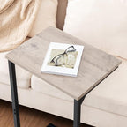 AMHANCIBLE C Shaped End Tables, Couch Side Tables that Slide Under, TV Trays - Image 7