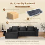 ANONER 103" L Shaped Modular Couch, Modular Sectional Sofa - Image 6