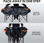 Huskfirm 3 Person Camping Chairs Folding Double Camping Chair Portable - Image 8
