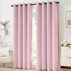 Yakamok Room Darkening Curtains 52x96 inch Long Pink-Living Room | 2 panels - Image 2