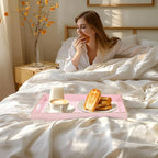 MAONAME Pink Serving Tray with Handles, Modern Decorative Tray - Image 6