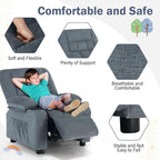 BOSMILLER Kids Recliner Chair， Push Back Toddler Recliner - Image 4