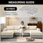 UNBBRRL 10 Pieces Stretch Sofa Cushion Covers - Image 2