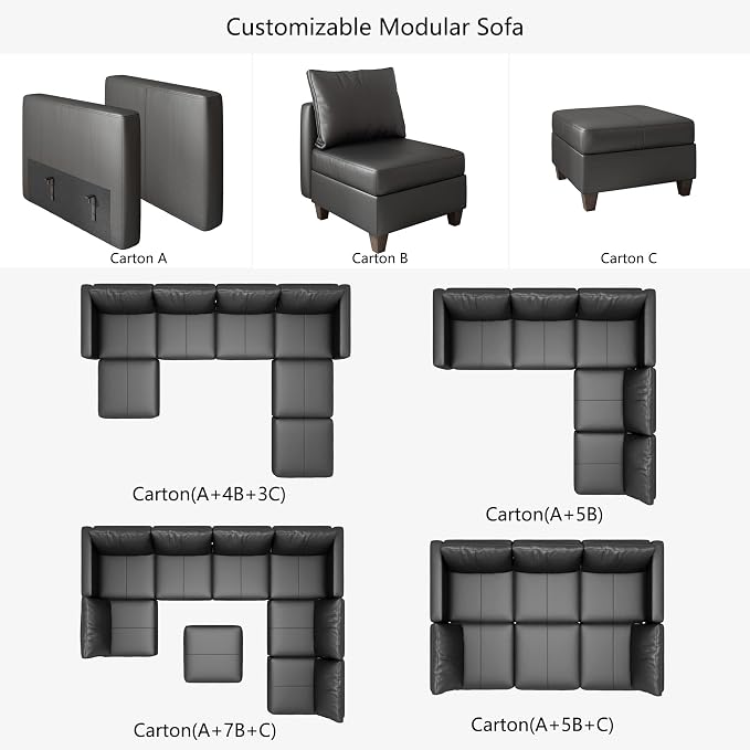 EASE MOOSE Middle Module Seat for Modular Sofa Armless Chair Customizable - Image 4