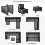 EASE MOOSE Middle Module Seat for Modular Sofa Armless Chair Customizable - Image 4