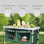 CampLand Outdoor Folding Table Aluminum Lightweight Height Adjustable - Image 3