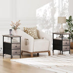 HOOBRO End Table with Charging Station, Narrow Side Table, Nightstand with 2 - Image 8