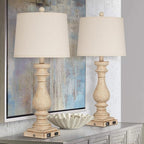 Cinkeda 29" Tall Table Lamp for Living Room Set of 2, Farmhouse Nightstand - Image 6