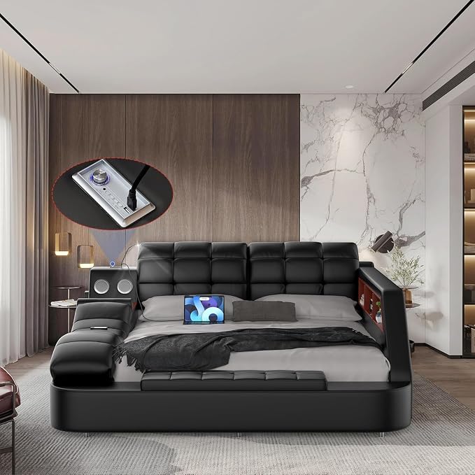 AF ARTISAN FURNITURE Queen Size Smart Multifuncional Bed Frame - Image 3