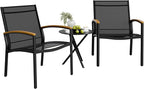 Shintenchi 3 Pieces Patio Bistro Sets, Outdoor Textilene Fabric Conversation by Shintenchi%7CFurnitureMadeforRealLife