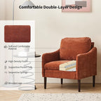 Mid Century Modern Accent Chair, Chenille Fabric Armchair - Image 6