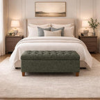 Homepop Home Decor Tufted Ainsley Button Storage Ottoman Bench - Image 4