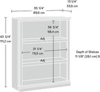 Sauder Miscellaneous Storage 3-Shelf Bookcase/ Book shelf, Washington Cherry - Image 3