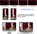 Simplebrand Ava Burgundy Short 36 Inches Blackout Curtain 2 Panels Set - Image 9
