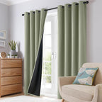 SimpleHome Light Sage 100% Blackout Curtains Room Darkening Living Room 63 | - Image 8