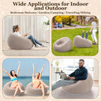 Realspring Inflatable Bean Bag Chairs Outdoor Blow up Camping Chairs Inflatable - Image 3