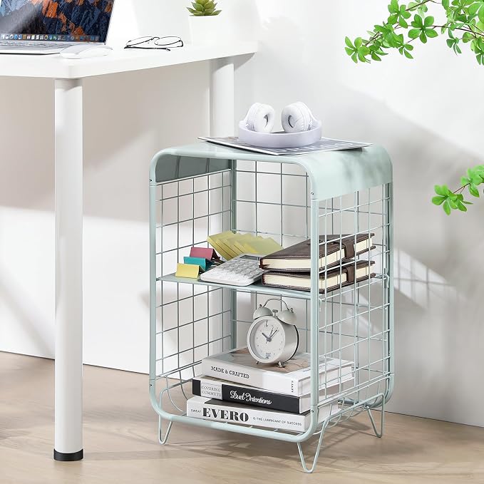 APEXCHASER Cute Nightstand, Metal Side Table, 3 Tier End Table - Image 6