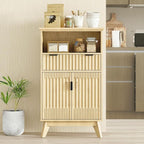 Fatmok Buffet Cabinet with Storage Seto of 2, Wood Buffet Sideboard Console - Image 7