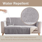 Soft Quilted Couch Cover with Pockets - Image 3
