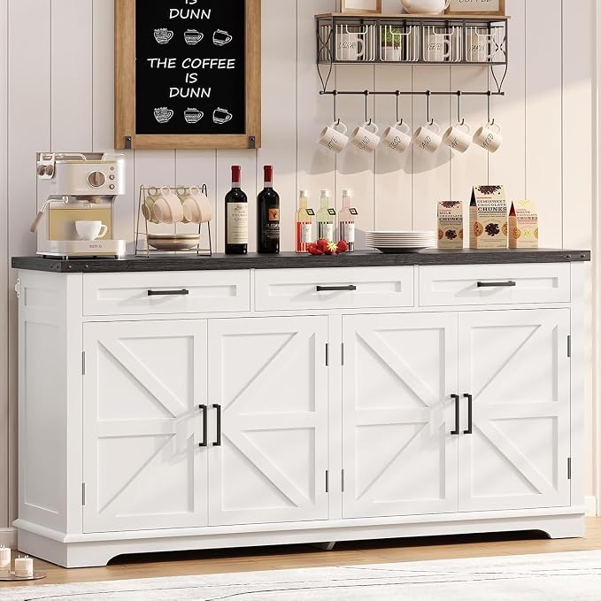 usikey 61” Large Sideboard Buffet Cabinet - Image 3